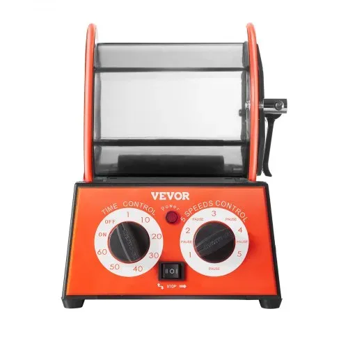 VEVOR Poliertrommel Schmuck-Poliermaschine 5 kg, Rotary Tumbler Oberflächenpolierer 60 W, Schmuck Polieren Dreh-Tumbler Einstellbare Zeit & Drehzahl Polierer Kugelmühle, für Gold, Silber usw. – Bild 10