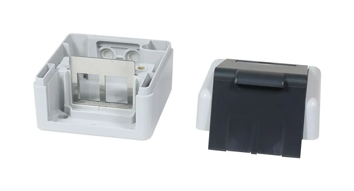 Keystone, Modulträger, Aufputzgehäuse IP44, mit Montageeinsatz für 2xKeystone Module, Synergy 21, – Bild 4