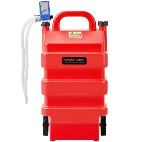 VEVOR Kraftstofftrolley, 60 L, Kraftstoffkanister mit 12 V DC Kraftstofftransferpumpe, 1,2 m Förderschlauch & Auto-Stop-Sensordüse, Tankadapter, geeignet für Diesel & Benzin, rot – Bild 8