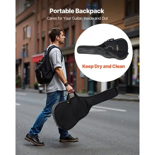 VEVOR Elektro Akustische Gitarre Cutaway Solo Anfängerpaket 1041,4 mm (41 inch) Schwarz – Bild 4