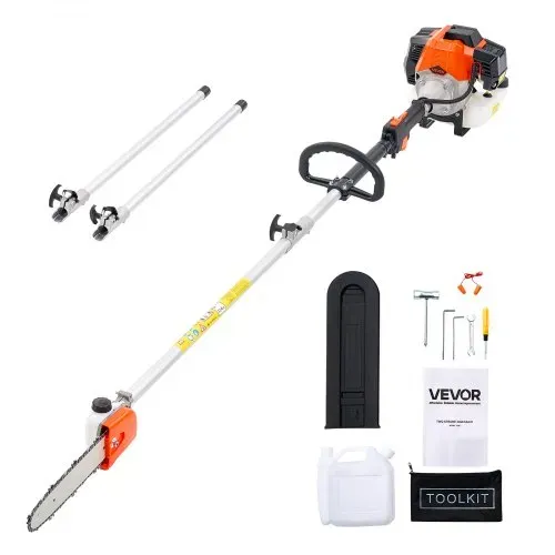 VEVOR Benzin-Hochentaster, 43ccm Hubraum 2-Takt Motorsäge, Teleskopsäge mit 2,08–3,58 m ausziehbarer Stange, 25,4 cm Schwert, 850 ml Kraftstofftank, für kraftvolles Sägen in hohen Baumkronen VEVOR Benzin-Hochentaster, 43ccm Hubraum 2-Takt Motorsäge, Teleskopsäge mit 2,08–3,58 m ausziehbarer Stange, 25,4 cm Schwert, 850 ml Kraftstofftank, für kraftvolles Sägen in hohen Baumkronen