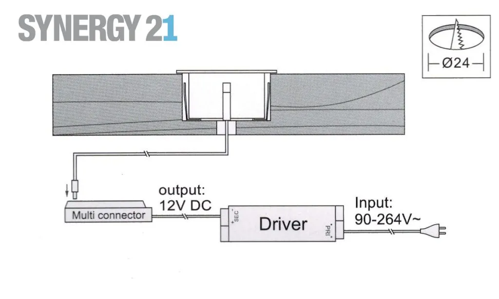 Synergy 21 Bodeneinbaustrahler ARGOS rund mini IP67 ww V2 – Bild 3