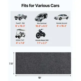 VEVOR Garagenbodenmatte 2286 x 5791,2 x 2,4 mm Werkstattboden 820-850 g/m² Garagenboden Filz & TPE Öl Auffangmatte Garagenmatte Servicematte Bodenschutz Bodenplatten für Garage VEVOR Garagenbodenmatte 2286 x 5791,2 x 2,4 mm Werkstattboden 820-850 g/m² Garagenboden Filz & TPE Öl Auffangmatte Garagenmatte Servicematte Bodenschutz Bodenplatten für Garage