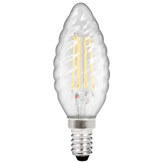 LED Filament Kerzenlampe gedreht McShine “Filed“, E14, 4W, 490 lm, warmweiß, klar LED Filament Kerzenlampe gedreht McShine “Filed“, E14, 4W, 490 lm, warmweiß, klar