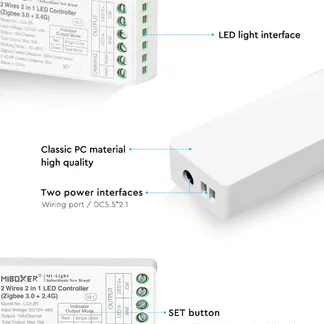 Synergy 21 LED Controller CCT(dual white) (2 wires) Zigbee *Milight/Miboxer* Synergy 21 LED Controller CCT(dual white) (2 wires) Zigbee *Milight/Miboxer*