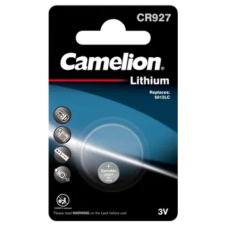 Knopfzelle CAMELION, CR927 3,0V, Lithium, 1er-Blister Knopfzelle CAMELION, CR927 3,0V, Lithium, 1er-Blister