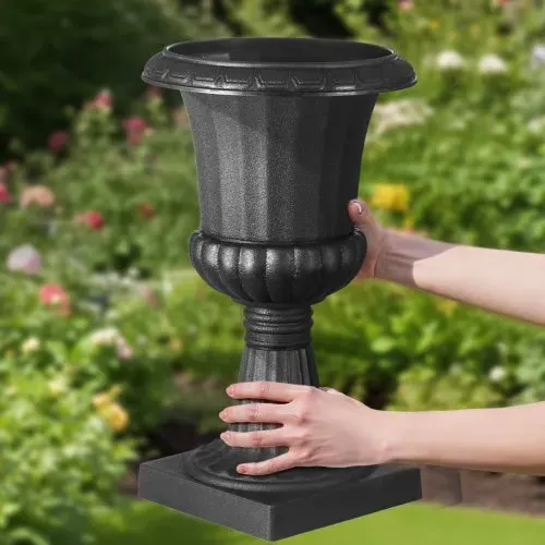 VEVOR Blumenspindel aus Kunststoff, 25x42 cm, 2er-Pack, Pflanzpokal. Pflanzkübel, Pflanzschale, schwarze Blumentöpfe, für die Veranda, Hochzeit, Party, Zuhause, Bühne, Balkon, Terrassendekoration – Bild 7