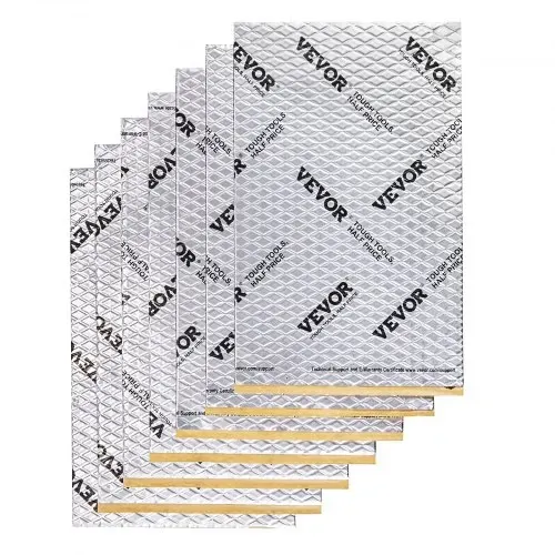 VEVOR 34er-Set Dämmmatte Auto 3,3m² Antidröhnmatte 248,9x398,8mm Fahrzeugdämmung 80mil (2mm) Stärke Aluminium-Folie Schallschutzmatte Hitzebeständig Lärmschutz Akustikdämmung Geräuschdämmung – Bild 8