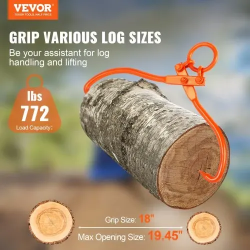 VEVOR Holzrückezange, 45,72 cm, 2-Klauen-Holzhebezange, strapazierfähig, 350,17 kg VEVOR Holzrückezange, 45,72 cm, 2-Klauen-Holzhebezange, strapazierfähig, 350,17 kg