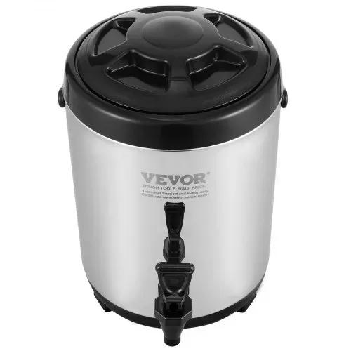 VEVOR Heiß- und Kaltgetränkespender Getränkespender 6 L, Edelstahl Heiß- und Kaltwasserbrunnen Großer Getränkespender mit Zapfen für Kaffee, Kalte Milch, Wasser, Saft usw. Isolierkanne 1-2 Personen – Bild 10