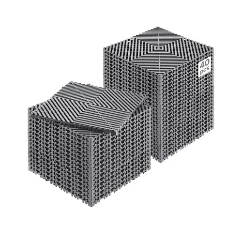 VEVOR ineinandergreifende Drainagematte Duschmatte 31 x 31 cm modulares ineinandergreifende Bodenmatten, 40 Stk. Spleiß-Drainagematten, rutschfeste Drainage-Bodenfliesen, für Garage Garten Grau VEVOR ineinandergreifende Drainagematte Duschmatte 31 x 31 cm modulares ineinandergreifende Bodenmatten, 40 Stk. Spleiß-Drainagematten, rutschfeste Drainage-Bodenfliesen, für Garage Garten Grau