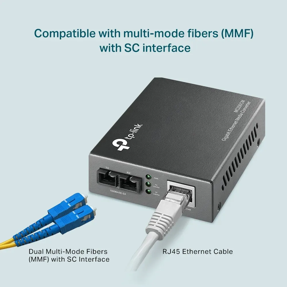 Omada by tp-link MC200CM - 10/100/1000 Mbps RJ45 to 1000 Mbps Multi-mode SC F – Bild 4