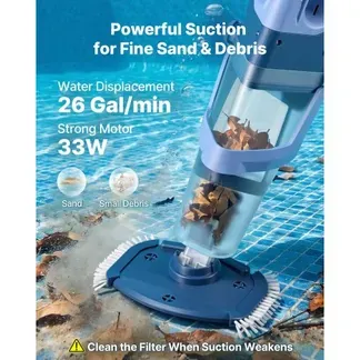 VEVOR Akku-Poolsauger Handpoolsauger Bodensauger Unterwassersauger 100L/min, Poolreiniger für Aufstellpools 60 Minuten Laufzeit Starke Saugkraft für Blätter & Schmutz mit Verlängerungsstange VEVOR Akku-Poolsauger Handpoolsauger Bodensauger Unterwassersauger 100L/min, Poolreiniger für Aufstellpools 60 Minuten Laufzeit Starke Saugkraft für Blätter & Schmutz mit Verlängerungsstange