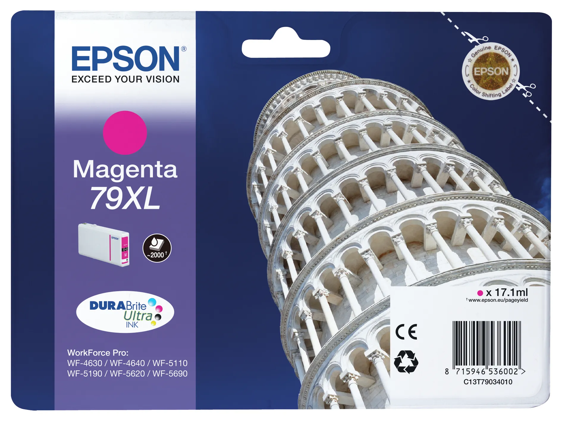 Epson Tower of Pisa Tintenpatrone 79XL Magenta Epson Tower of Pisa Tintenpatrone 79XL Magenta