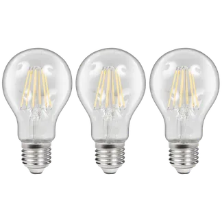 LED Filament Set McShine, 3x Glühlampe, E27, 6W, 600lm, warmweiß, klar, dimmbar LED Filament Set McShine, 3x Glühlampe, E27, 6W, 600lm, warmweiß, klar, dimmbar