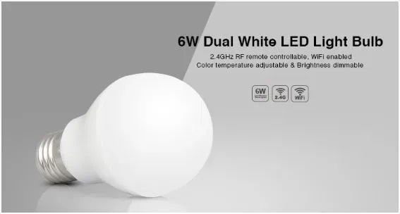 MiBoxer FUT017 LED Retrofit E27 6W dual white (CCT) Lampe mit Funk MiBoxer FUT017 LED Retrofit E27 6W dual white (CCT) Lampe mit Funk