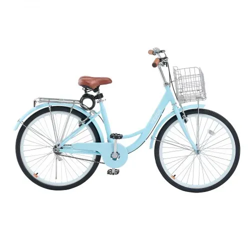 VEVOR Cruiser Fahrrad (Reifendurchmesser 660,4 mm) Beach Fahrrad mit großem Korb & Gepäckträger, Cruiser-Fahrrad mit verstellbarem Sitz, für Radfahren & Trainieren & Einkaufen Hellblau – Bild 9