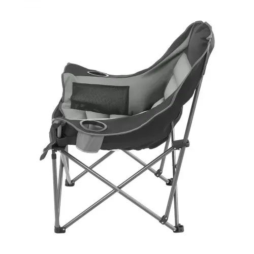 VEVOR Campingstuhl (Übergroß) Faltstuhl 204 kg Belastbar, Anglerstuhl mit zwei Getränke- und Weinglashaltern, Klappstuhl für Outdoor-Aktivitäten Angeln Grillen, Schwarz & Grau, 1 Stk. – Bild 10
