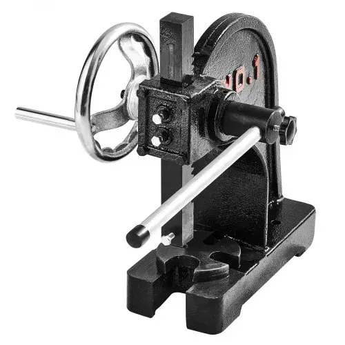 VEVOR Dornpresse, 1 t Handhebelpresse, Manuelle Dornpresse Präzisions Handpresse, 135 mm Maximale Höhe, Manuelle Desktop-Stanzpresse aus Gusseisen, zum Stanzen, Biegen, Strecken, Formen – Bild 9