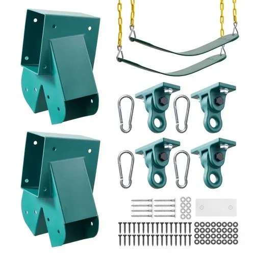 VEVOR 8 Stk. Schaukelhalterung Set, Schaukelbefestigung inkl. 2 A-Form Schaukelverbinder für 94x144 mm Balken 94x94 mm Beine 4 Schaukelhaken & 2 Schaukelsitz, Befestigungsmaterial für Schaukel Outdoor – Bild 8