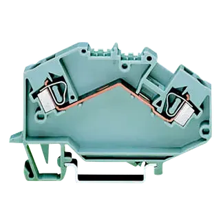 2-Leiter-Durchgangsklemme, 4mm², für TS 35 x 15 und 35×7,5, grau 2-Leiter-Durchgangsklemme, 4mm², für TS 35 x 15 und 35×7,5, grau