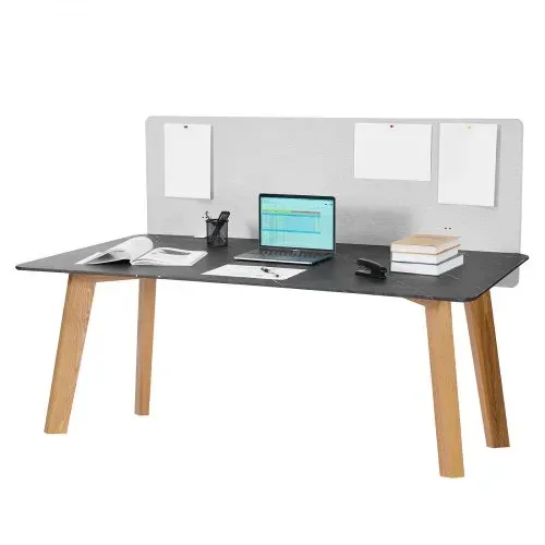 VEVOR Trennwand Schreibtisch, Sichtschutz, 1524x610 mm, zum Anklemmen, Schallschutz aus PET, Raumtrenner für Arbeitsplätze mit 2 C-Klemmen für Büro, Arbeitsplätze, Bibliothek – Bild 10