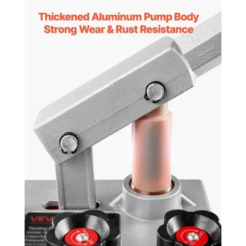 VEVOR Hydraulische Abdrückpumpe Druckprüfpumpe 6,06 L 0-30 bar Doppelventil, Handdruckpumpe mit Manometer und Tank, für Rohrleitungen, Wasserleitungen, Heizungen, Druck- und Leckprüfung – Bild 4