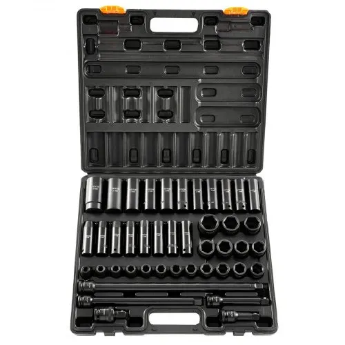 VEVOR Schlag-Steckschlüssel-Set 1.27cm, 43-teiliges Schlag-Steckschlüssel-Set, Standard-Steckschlüssel-Sortiment, 12,7 mm Steckschlüsselsatz, 6-Punkt-Steckschlüsselsätze, Metrisch 9–30mm – Bild 10