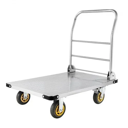 VEVOR Plattformwagen Klappbar 907 kg, Transportwagen mit Lenkrolle, Handwagen mit Rutschfester Ladefläche, Klappwagen Transporthilfe für Einfache Aufbewahrung, 900x600 mm Rollwagen – Bild 10