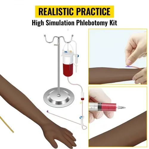 VEVOR Scientific Injektionsarm Intravenöse Injektion, Trainingsarm Komplette intravenöse Injektion, Injektionsarm Braun Training Modell Blutentnahmearm Venenpunktion Medizin- und Pflegestudenten – Bild 2