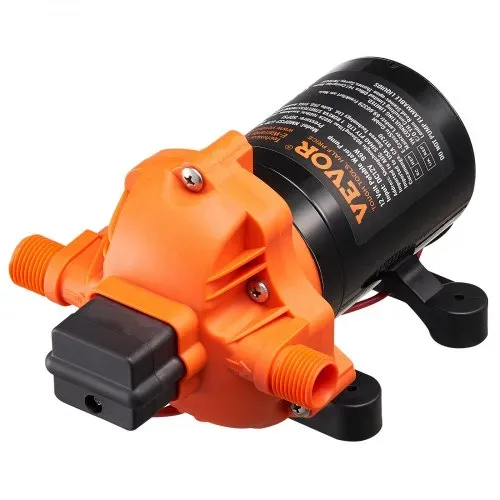 VEVOR 12-V-Membranpumpe, 11,36 L/min, 3-Kammer-DC-Wasserpumpe mit automatischem Druckschalter 40–100 PSI einstellbar, 50 PSI, 1/2 Zoll MNPT-Anschluss, für Wohnmobil, Yacht, Imbisswagen, Camper, Marine – Bild 9