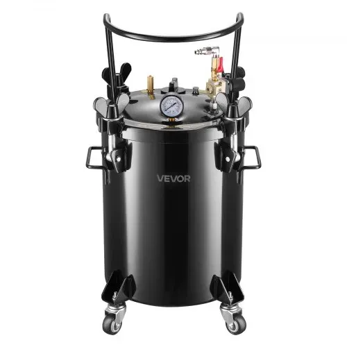 VEVOR Druckbehälter für Sprühfarbe, 30 L Drucktank aus Stahl mit 2 Anschlüssen (EU/AU) für Heimgebrauch Heimwerkerarbeiten Kunstkreationen, Farbbehälter mit großem Durchmesser & 4 Rollen – Bild 10
