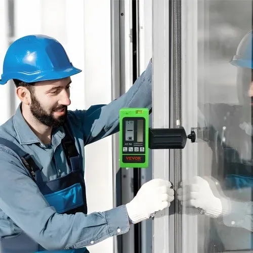 VEVOR Professional Laserempfänger 60m Reichweite Laserdetektor für Puls-Kreuzlinienlaser ±1,5mm Nivellierbereich 1,5-V-Batterien 20 Stunden Betriebszeit doppelte LCD-Display mit Hintergrundbeleuchtung – Bild 7