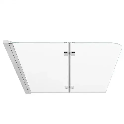 VEVOR Duschwand für Badewanne 1,2x1,4 m Teilrahmenlos 6 mm Silber, Badewannenfaltwand Zweiflügelig Klares Sicherheitsglas Nano-Beschichtung 180° Faltbar Auslaufsichere Dichtung – Bild 10
