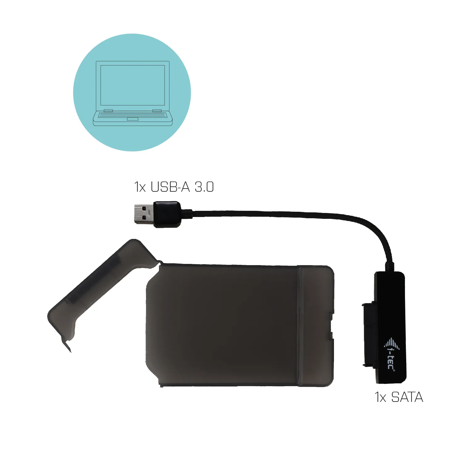 i-tec MySafe USB 3.0 Easy 2.5" External Case – Black – Bild 6