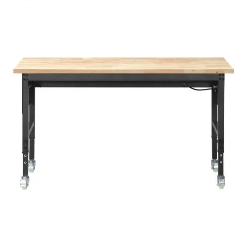 VEVOR Werkbank 1524x610 mm, Arbeitstisch 680 kg, Werktisch 760-1010 mm Höhenverstellbar, Garagentisch mit Schublade, Steckdose, Rollen & Lochwand, Werkstatttisch für Garage, Werkstatt, Büro – Bild 9