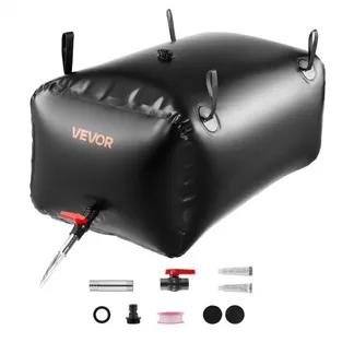 VEVOR Wasserblasen Aufbewahrungsbehälter, 240 L, Wassersack faltbar, Wasserbehälter aus 1000D PVC, Wasserbehälter auslaufsicher, ideal für Camping, Gartenbewässerung, RV & Notfälle, Schwarz VEVOR Wasserblasen Aufbewahrungsbehälter, 240 L, Wassersack faltbar, Wasserbehälter aus 1000D PVC, Wasserbehälter auslaufsicher, ideal für Camping, Gartenbewässerung, RV & Notfälle, Schwarz