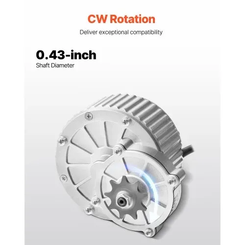 VEVOR 450 W elektrischer Gleichstrommotor mit Bürsten – 36 V, 3000 U/min Motor mit verbessertem Drehzahlregler und Drehgriff-Gasgriff-Kit, Elektromotor für Go Karts, E-Bikes, Motorräder, Roller – Bild 2