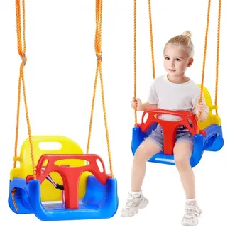 VEVOR 3-in-1-Schaukelsitz für Kleinkinder, Baby-Schaukelsitz mit einer Tragkraft von bis zu 90 kg, mit verstellbaren Seilen und Karabinerhaken, bequemer und sicherer abnehmbarer Schaukelsitz für Kleinkinder bis Teenager, für draußen und drinnen VEVOR 3-in-1-Schaukelsitz für Kleinkinder, Baby-Schaukelsitz mit einer Tragkraft von bis zu 90 kg, mit verstellbaren Seilen und Karabinerhaken, bequemer und sicherer abnehmbarer Schaukelsitz für Kleinkinder bis Teenager, für draußen und drinnen