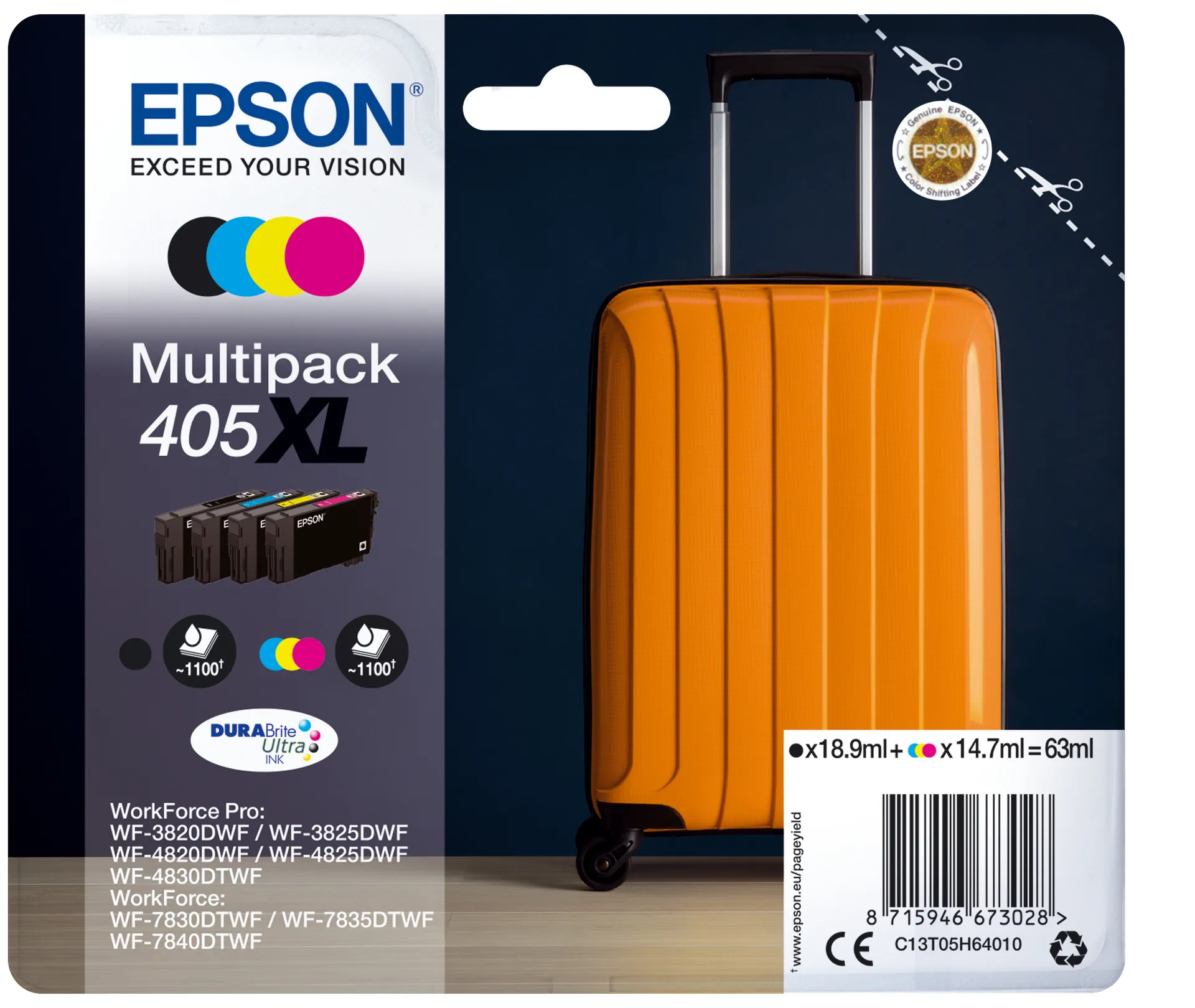 Epson Multipack 4-colours 405XL DURABrite Ultra Ink Epson Multipack 4-colours 405XL DURABrite Ultra Ink