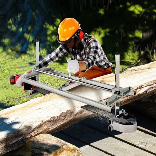VEVOR Tragbares Sägewerk Stahl Kettensägenmühle Sägemühle 5,08–300mm Schnittstärke Geeignet für 355-914mm Kettensägeschienen ein flexibles Schneidführungssystem für Bauarbeiter, Holzarbeiter – Bild 7