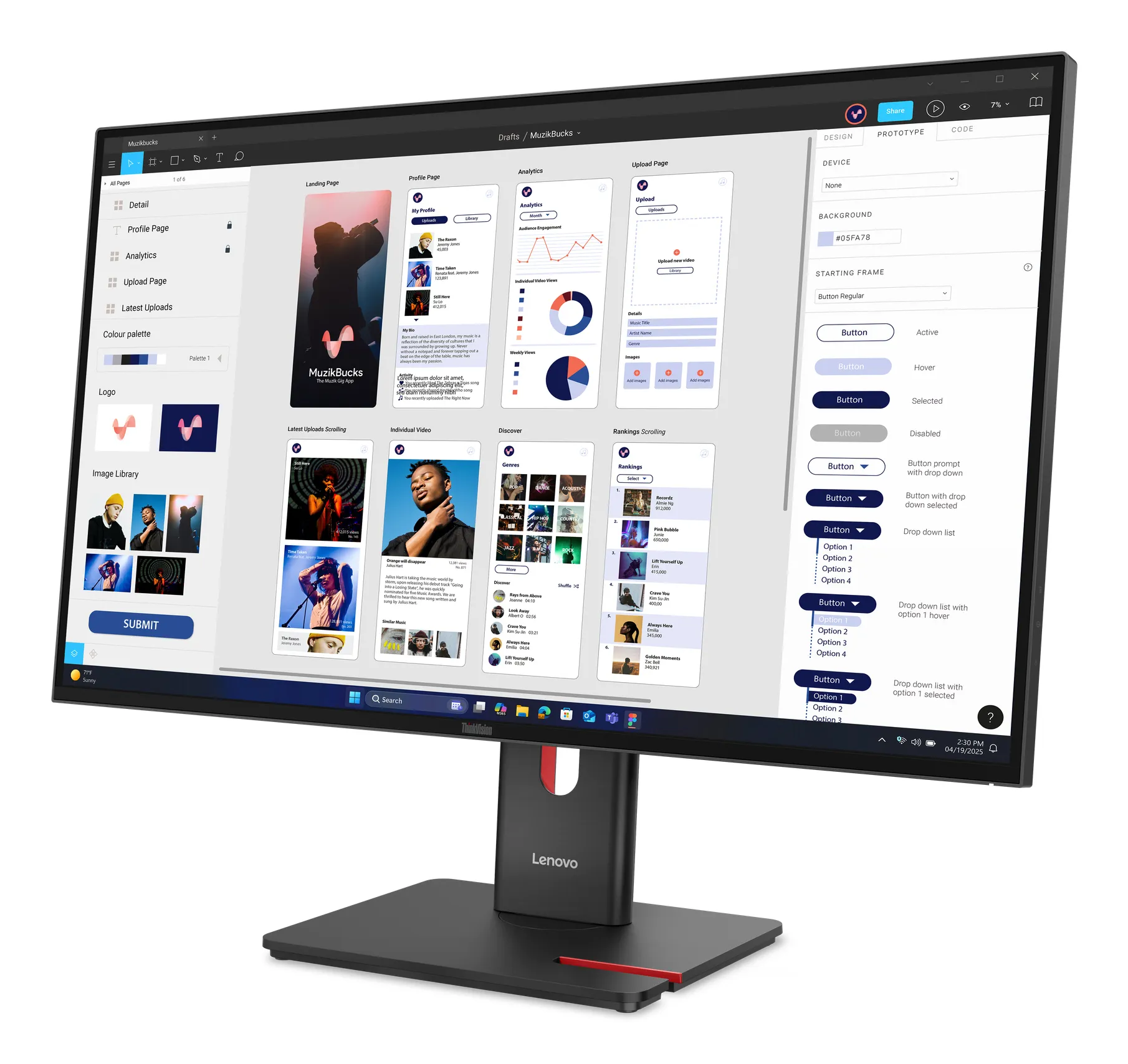 Lenovo ThinkVision T32UD-40 Monitor – Bild 2