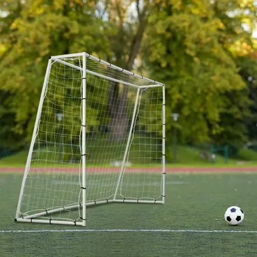 VEVOR Fußball Rebound Netze Tragbares Prellwand Fußball 242 x 92 x 184 cm, Rebounder Fußball Rückprallnetz Eisenrohr & PE-Netz Kinder & Jugendliche Verstellbar Fußballtor Rebounder Kicker Weiß – Bild 7