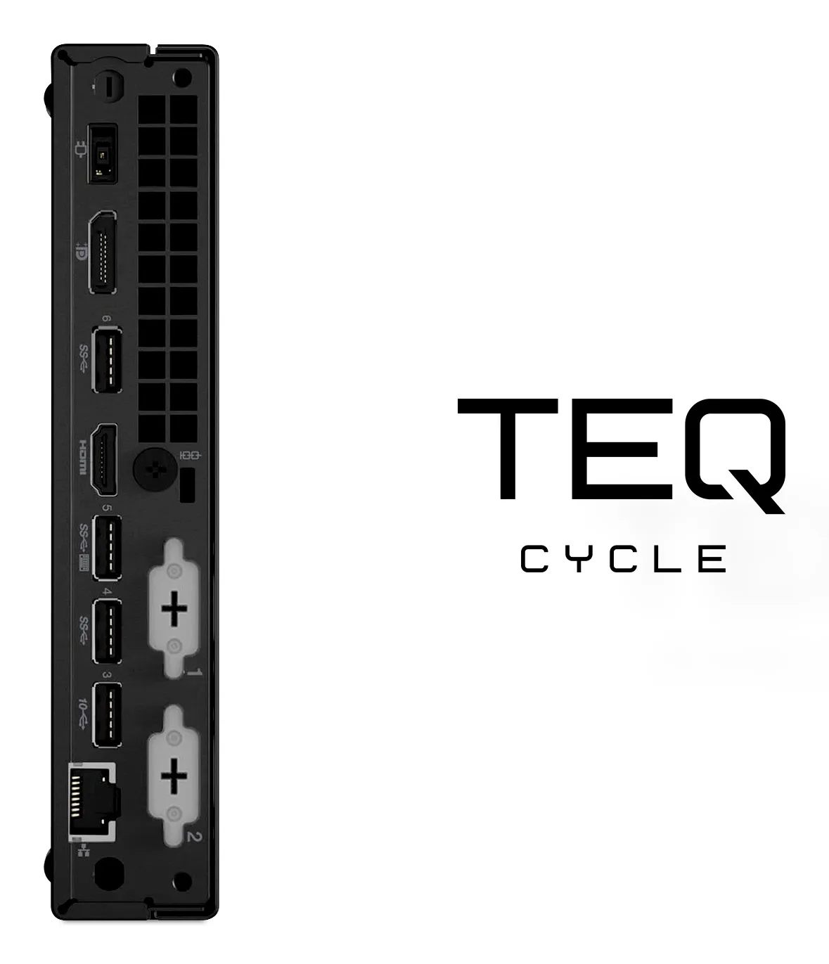 Teqcycle Lenovo Thinkcentre M70Q Intel® Core™ i5 i5-10400T 16 GB DDR4-SDRAM 256 GB SSD Windows 11 Pro Mini PC Mini-PC Schwarz – Bild 2