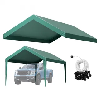VEVOR Carport-Ersatzdach, 3×6 m, tragbare Garagenzeltplane, UV-beständige Autounterstandsplane, strapazierfähige Abdeckung mit Ballfangnetzen, dunkelgrün, Rahmen nicht im Lieferumfang enthalten VEVOR Carport-Ersatzdach, 3×6 m, tragbare Garagenzeltplane, UV-beständige Autounterstandsplane, strapazierfähige Abdeckung mit Ballfangnetzen, dunkelgrün, Rahmen nicht im Lieferumfang enthalten