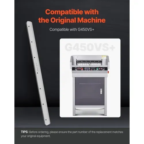VEVOR Papierschneiderklinge Hochleistungsstahlklinge Ersatz passend für professionellen Cutter G450VS+, Ersatzklinge für Papierschneidemaschine (503 x 43 x 6 mm) – Bild 2