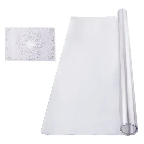 VEVOR Kunststoff-Tischdecke, 91,4 x 137,2 cm, 1,5 mm dick, transparenter Tischschutz, rechteckige PVC-Schreibtischunterlage, wasserdichte und leicht zu reinigende Schreibtischunterlage, Tischdecke, für Büro, Kommode, Esszimmertisch, Nachttisch – Bild 8
