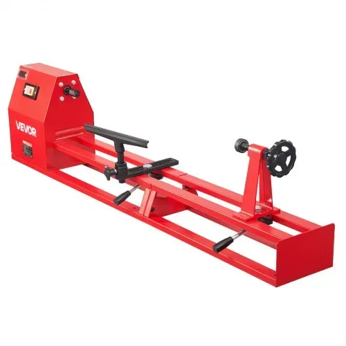VEVOR Drechselbank 355 x 1016 mm 1/2 PS Tischdrehbank mit 4 Drehzahlstufen für Tischbeine Spazierstöcke und Große Holzwerkstücke, mit Thermoschutz, Robustem Metallrahmen sowie Werkzeug- und Zubehörset – Bild 9