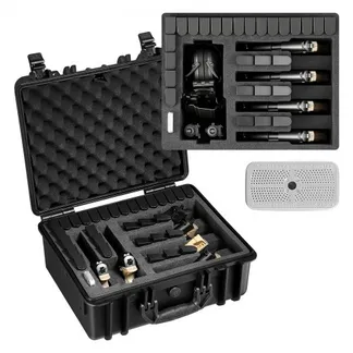 VEVOR Hartschalenkoffer für 6 Pistolen, Pistolenkoffer mit XPE-Schaumstoffeinlage 475x415x215 mm, Wasserdichter Kurzwaffenkoffer mit Anpassbarem Innenraum & Tragegriff, für Pistole Objektive Kamera VEVOR Hartschalenkoffer für 6 Pistolen, Pistolenkoffer mit XPE-Schaumstoffeinlage 475x415x215 mm, Wasserdichter Kurzwaffenkoffer mit Anpassbarem Innenraum & Tragegriff, für Pistole Objektive Kamera