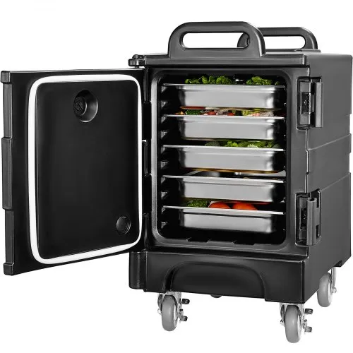 VEVOR Isolierter Speisenbehälterträger Warmhaltebox für Gastronomie 75 L, Speisenbehälter mit Doppelschnallen & Griffen, Speisenbehälterträger Lebensmitteltransportbox für Restaurant Schwarz (ohne Tablett) VEVOR Isolierter Speisenbehälterträger Warmhaltebox für Gastronomie 75 L, Speisenbehälter mit Doppelschnallen & Griffen, Speisenbehälterträger Lebensmitteltransportbox für Restaurant Schwarz (ohne Tablett)